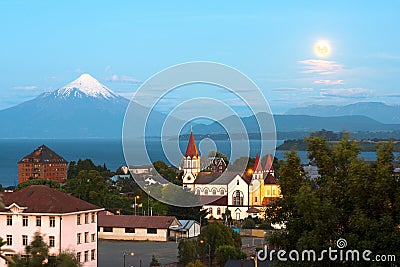 Puerto Varas at the shores of Lake Llanquihue in Chile Stock Photo