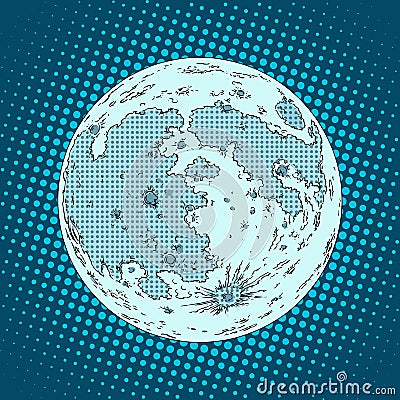 Moon satellite planet Vector Illustration