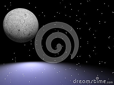 Moon / Star Scape Stock Photo