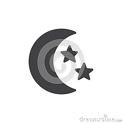 Moon and stars icon Vector Illustration