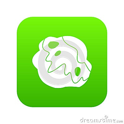 Moon stone icon digital green Vector Illustration