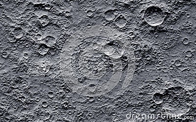 Moon surface. Seamless texture background. Stock Photo
