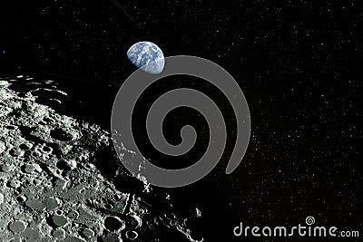 Moon surface Stock Photo