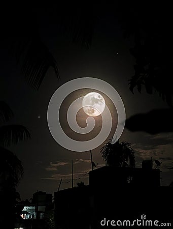 Moon is a symbol of love and politeness Stock Photo