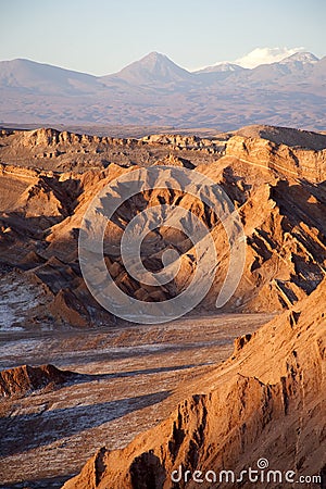 Moon Valley in Atacama desert near San Pedro Stock Photo