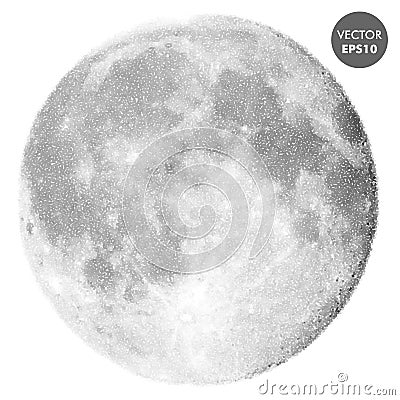 Moon vector illustration. Space abstract background. Vector Illustration