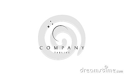 Moon vector logo image Vector Illustration