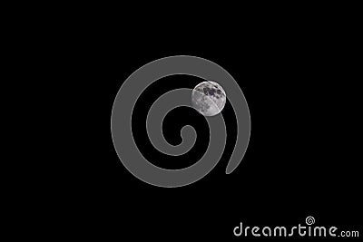 The moon and the craters Stock Photo