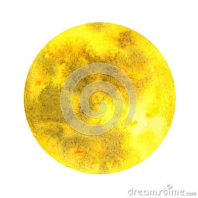 Moon on a white background Cartoon Illustration