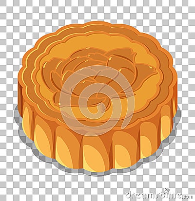 A mooncakes isolated on transparent background Vector Illustration