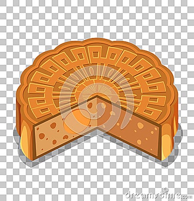 A mooncakes isolated on transparent background Vector Illustration