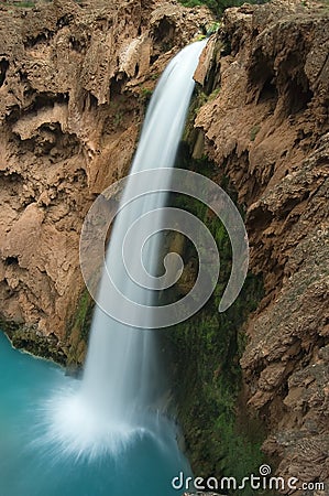 Mooney Falls from the Rim Stock Photo