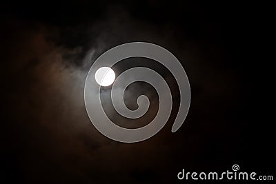 Full Moon, One Of The Phases Of The Lunar Cycle Stock Photo