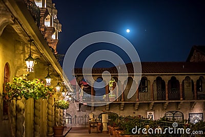 Moonlight over building architecture Editorial Stock Photo