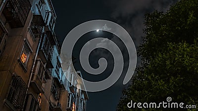 A moonlit night. Dreamy scenes. Stock Photo