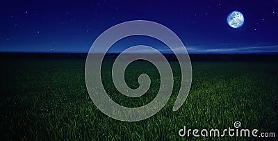 Moonlit night Stock Photo