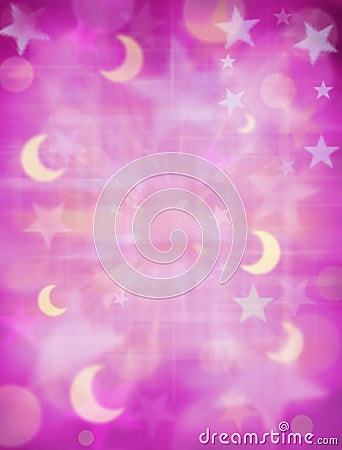 Moons and Stars Background Stock Photo