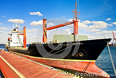 Moorage ship. Stock Photo