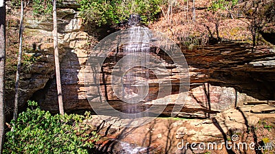 Moore Cove Falls in North Carolina Stock Photo