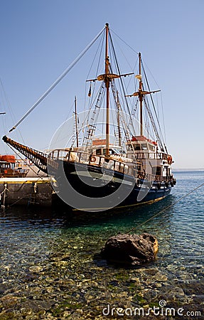 Moored boat Stock Photo