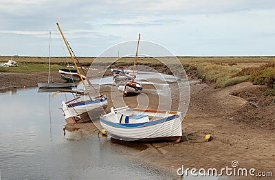 Moored in Norfolk - 2 Stock Photo