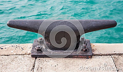 Mooring Bollard Stock Photo