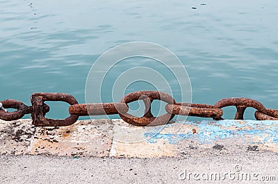 Mooring chain Stock Photo