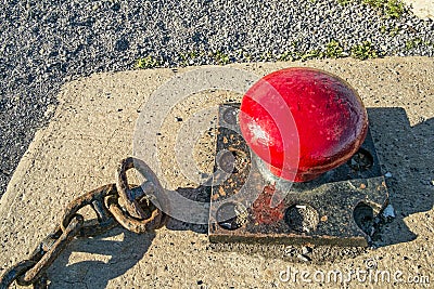 Mooring cleat for dock Stock Photo