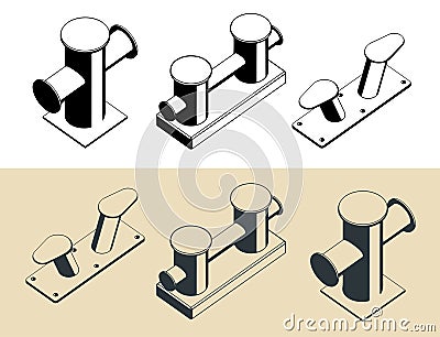 Mooring equipment Vector Illustration