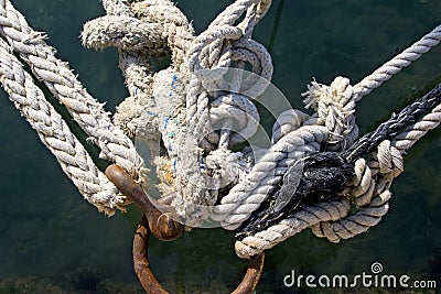 Mooring knots Stock Photo