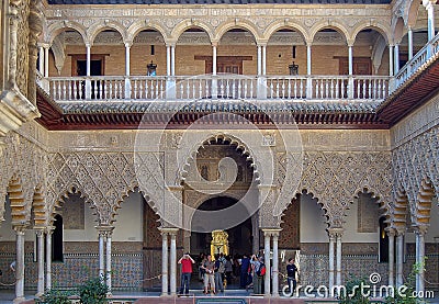 Patio de las Doncellas - Seville Editorial Stock Photo