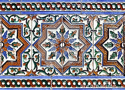 Moorish ceramic tiles Stock Photo