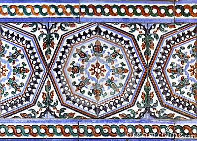 Moorish ceramic tiles Stock Photo