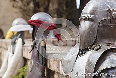 Moorish and christian warriors armours Stock Photo