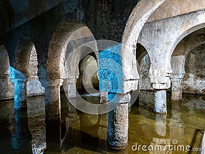 Moorish cistern Aljibe in Caceres. Former mosque under the Muslim rule in Spain Stock Photo