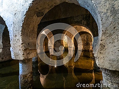 Moorish cistern Aljibe in Caceres. Former mosque under the Muslim rule in Spain Stock Photo