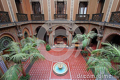 Moorish patio, Lisbon, Portugal Stock Photo