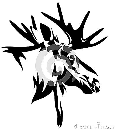 Moose head vector Vector Illustration