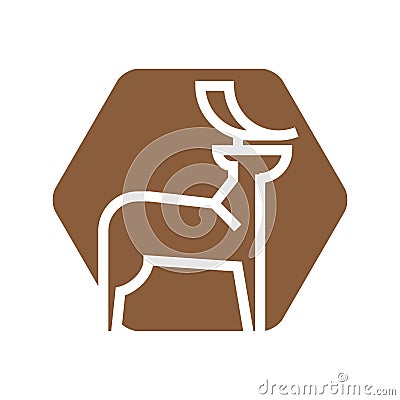 moose icon. Vector illustration decorative design Vector Illustration