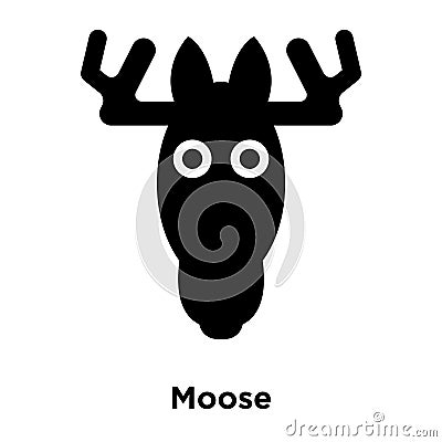 Moose icon vector isolated on white background, logo concept of Vector Illustration