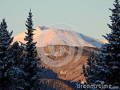 Moose Mountain, Alberta in Winter Stock Photo