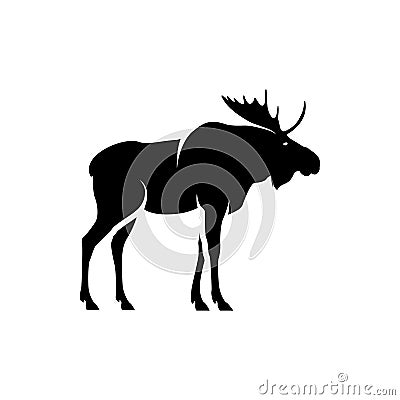 Moose silhouette animal logo Vector Illustration