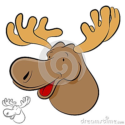 Moose Wild Animal Vector Illustration