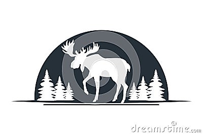 Moose wild animal Vector Illustration