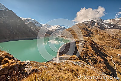 Mooserboden high altitude reservoir, near Kaprun - Zell am See, Austria Stock Photo