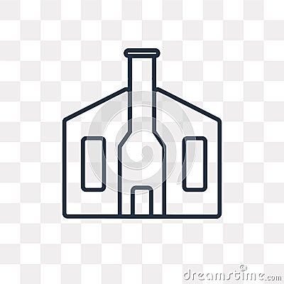 Moot Hall vector icon isolated on transparent background, linear Vector Illustration