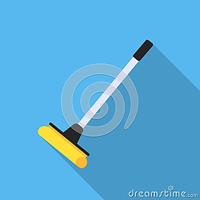 Mop flat icon. Illustration for web and mobile design. Vector Illustration