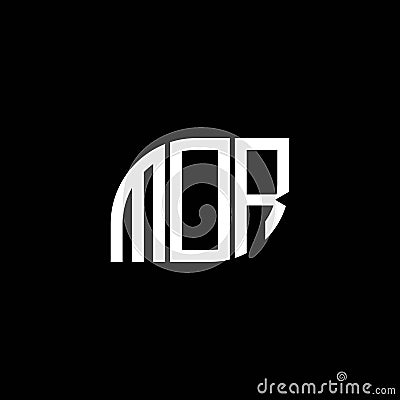 MOR letter logo design on black background. MOR creative initials letter logo concept. MOR letter design Vector Illustration