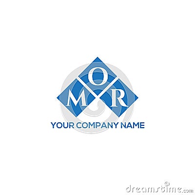 MOR letter logo design on WHITE background. MOR creative initials letter logo concept. Vector Illustration