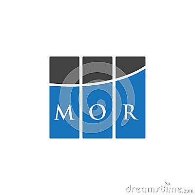 MOR letter logo design on WHITE background. MOR creative initials letter logo concept. MOR letter design Vector Illustration